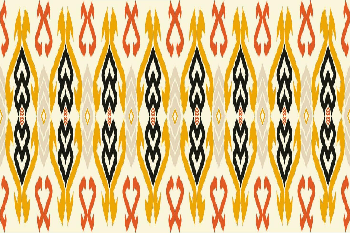 Aztec geometric pattern for vibrant color.Damask style pattern for textile and decoration.Ethnic abstract ikat.Seamless pattern in tribal.Native aztec boho vector design.