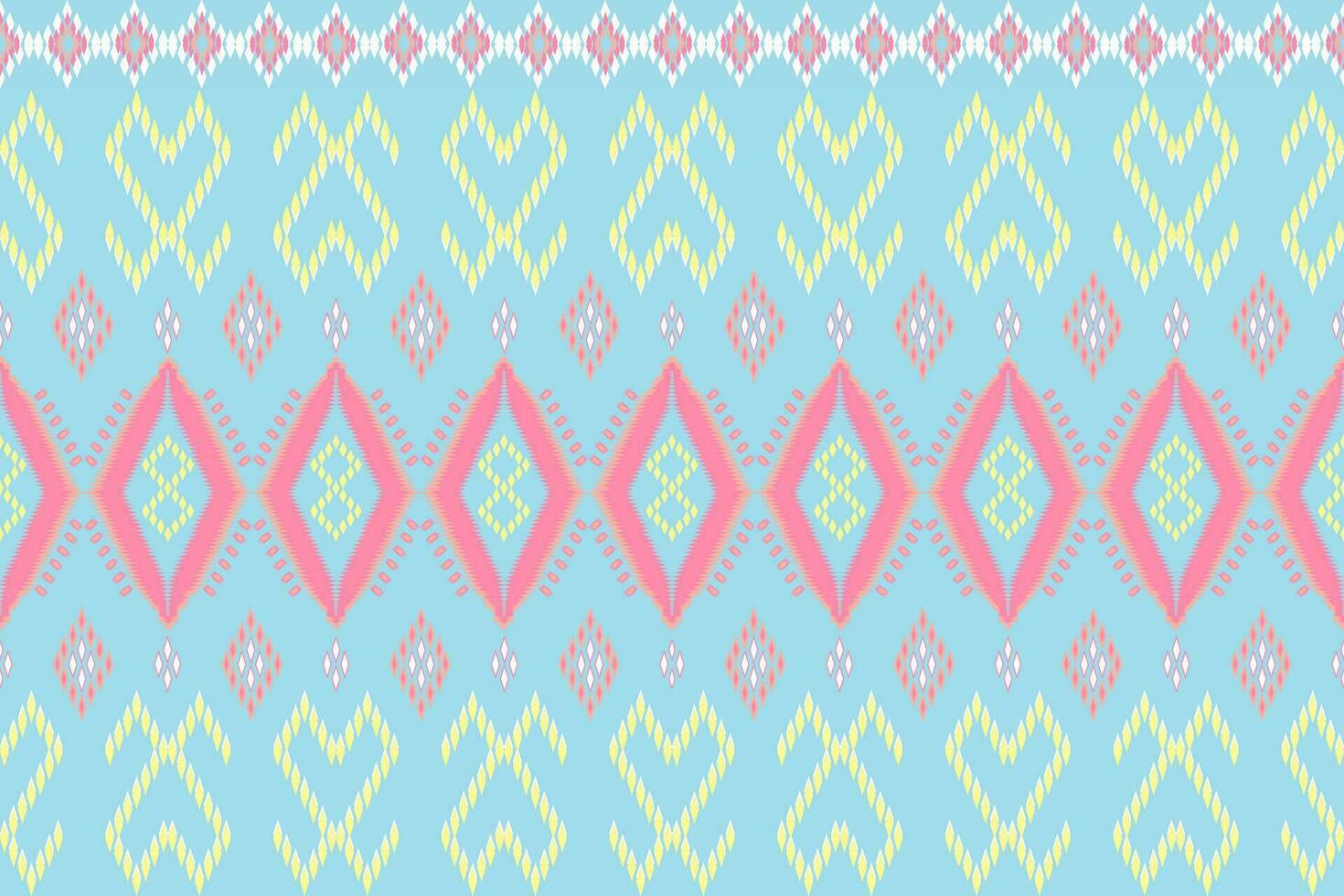 Geometric seamless pattern  for block print,batik,fabric,textile.Ethnic abstract ikat.Colorful abstract contemporary seamless pattern.Hand drawn unique print. vector