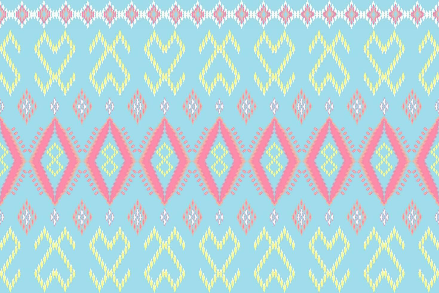 Geometric seamless pattern  for block print,batik,fabric,textile.Ethnic abstract ikat.Colorful abstract contemporary seamless pattern.Hand drawn unique print. vector