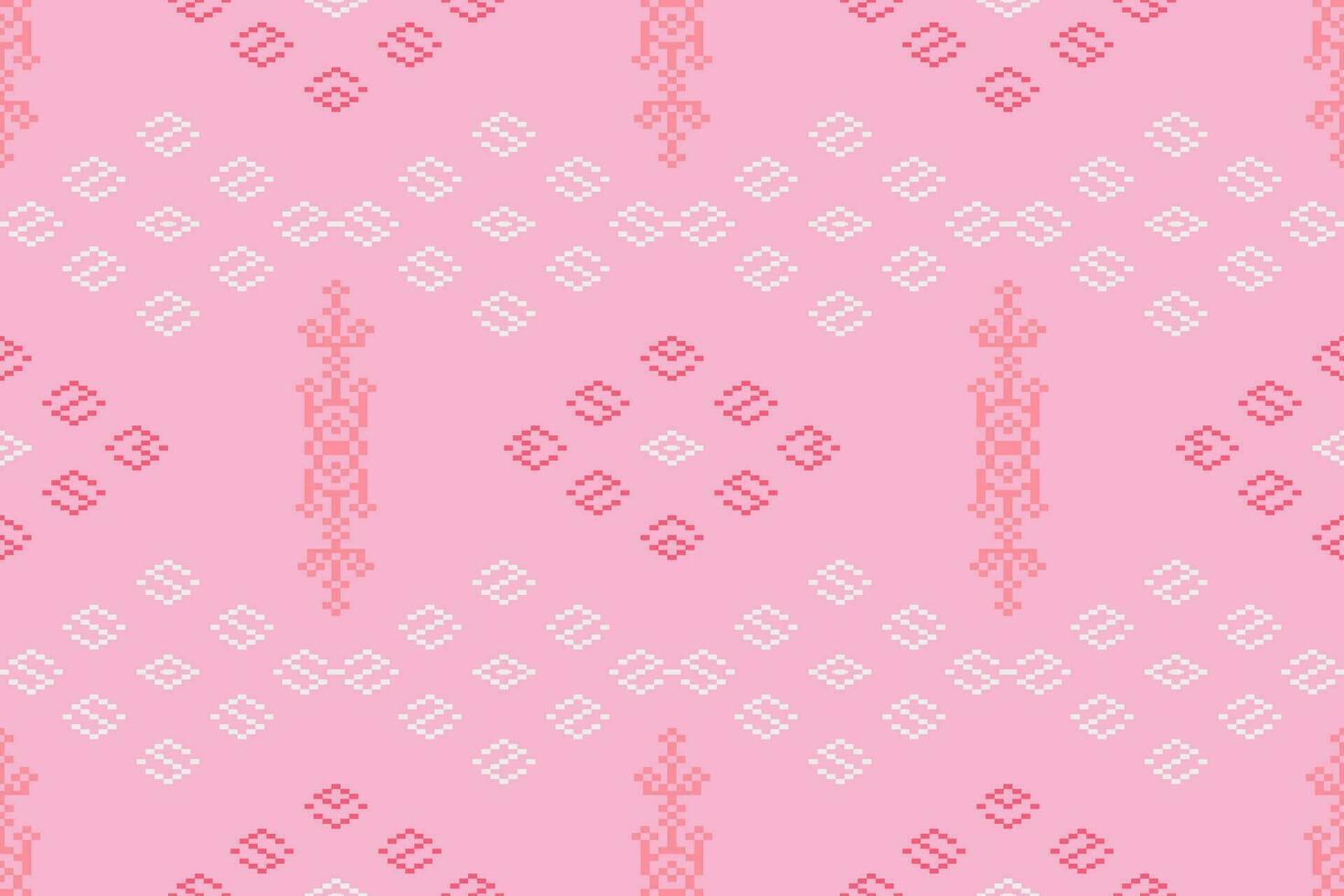 Ethnic abstract ikat.Seamless pattern in tribal.Native aztec boho vector design.Colorful geometric embroidery for Textiles,fabric,clothing,background,batik,knitwear,fashion