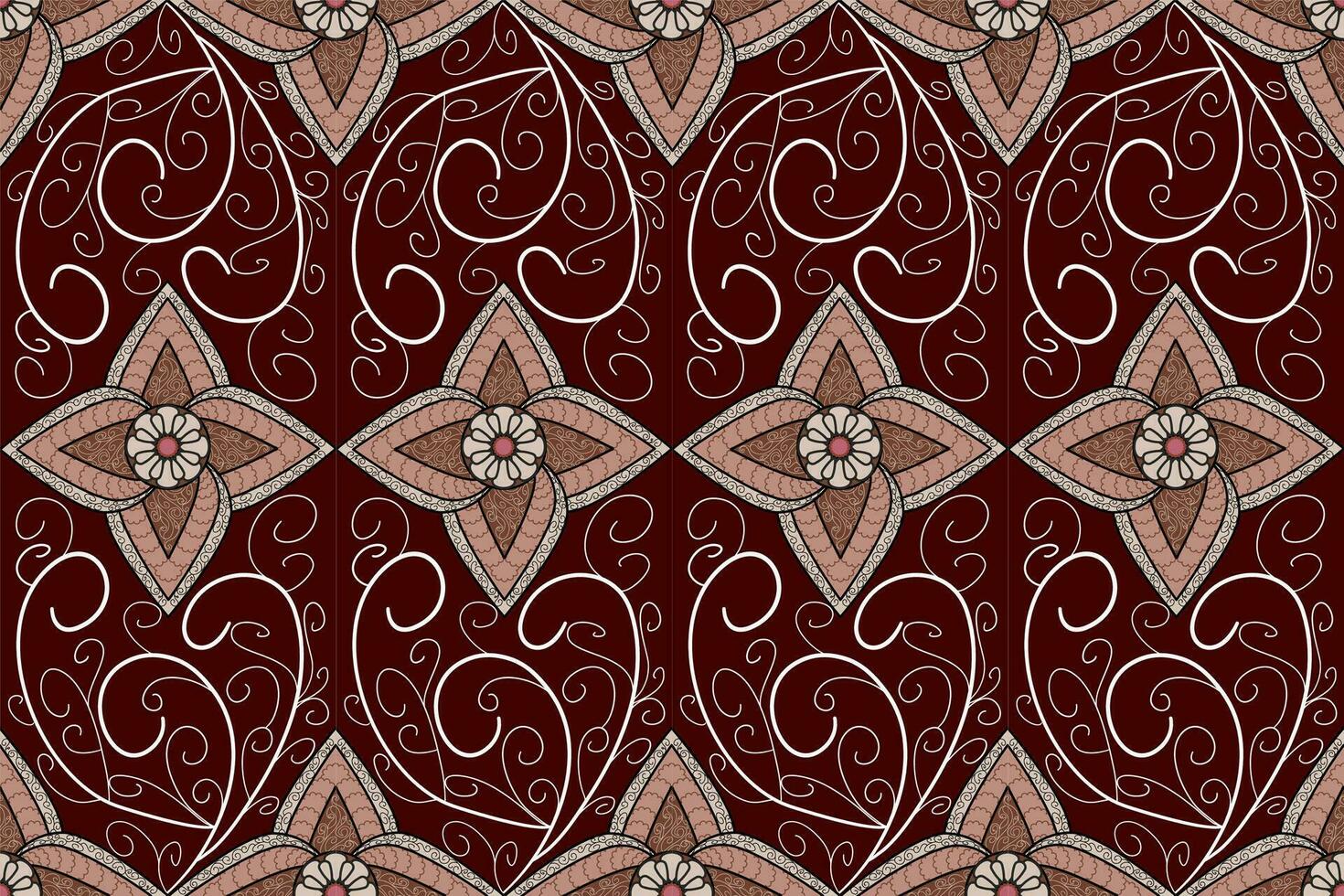 Geometric ethnic oriental pattern traditional Design for fabric,carpet,clothing,textile,batik.Ethnic abstract ikat seamless pattern in tribal.Embroidery style. vector