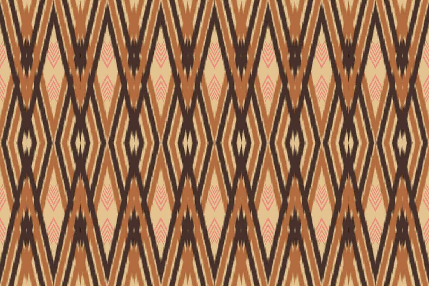 Native ikat fabric.Aztec geometic art ornament design for carpet,wallpaper,clothing,wrapping,textile.Damask style pattern for textile and decoration.Seamless pattern in tribal. vector