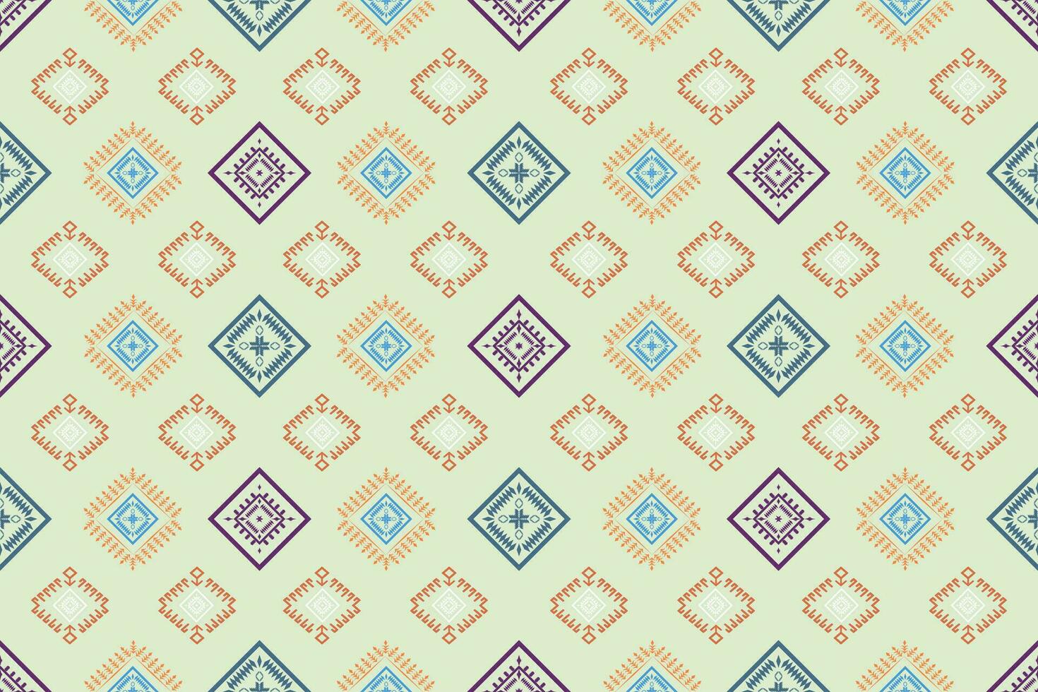 Geometric seamless pattern  for block print,batik,fabric,textile.Ethnic abstract ikat.Colorful abstract contemporary seamless pattern.Hand drawn unique print. vector