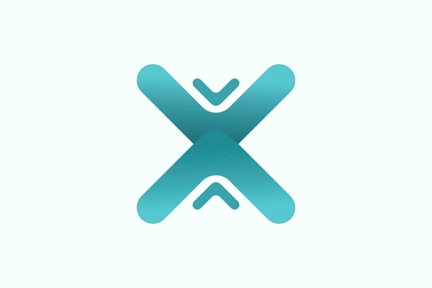 letter x logo design with for initial your business vector