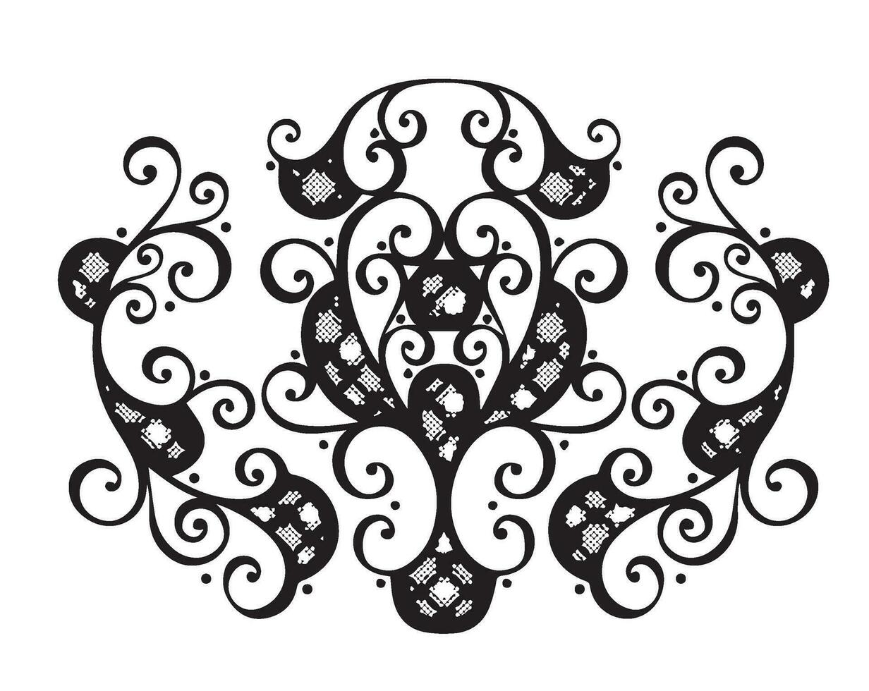 flor vides vector diseño en negro y blanco