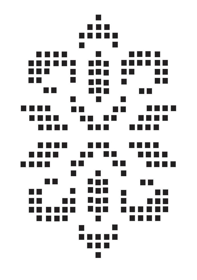 Small Dots and Squares Vector pattern illustration in black and whitea