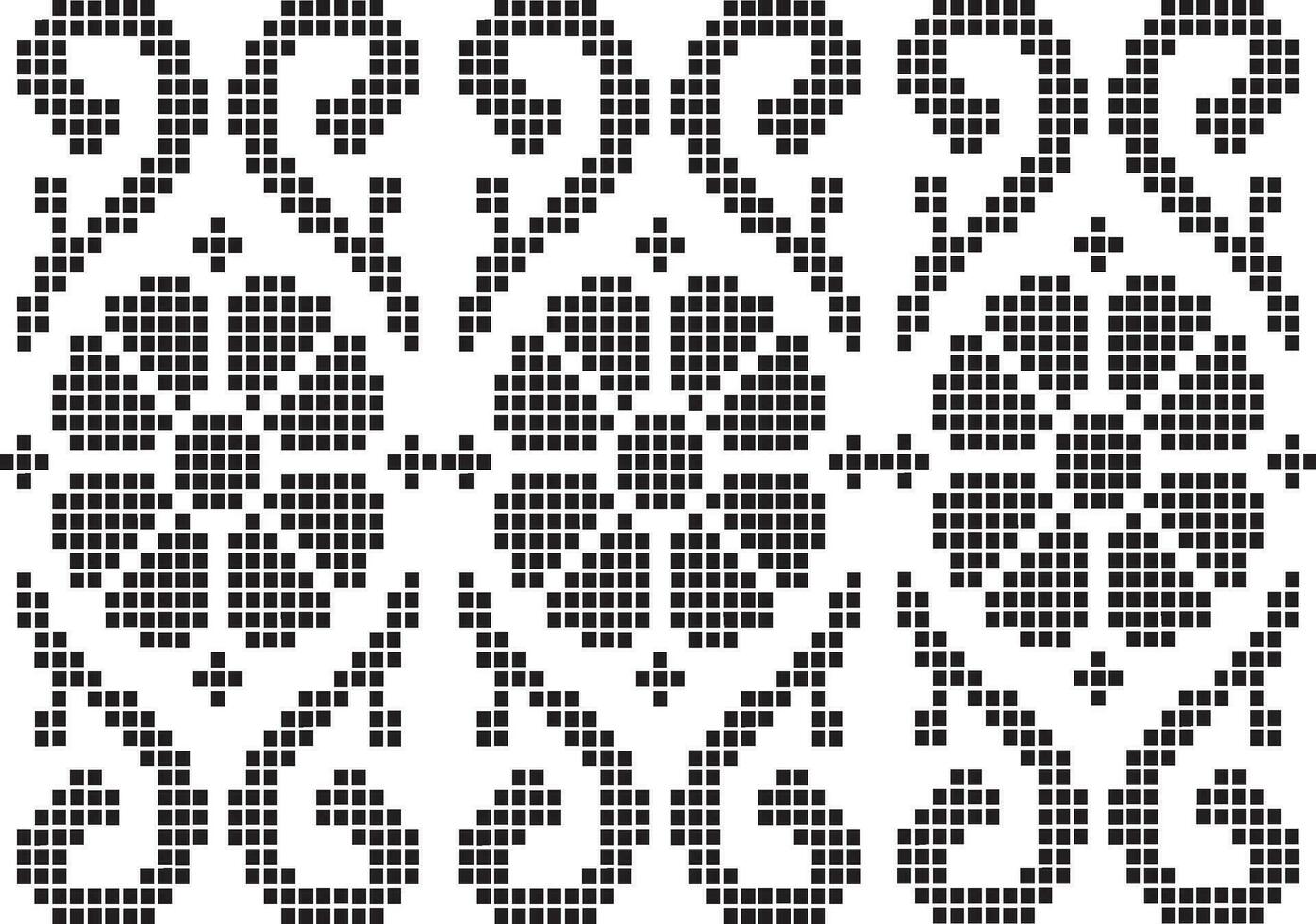 Small Dots and Squares Vector pattern illustration in black and whitea