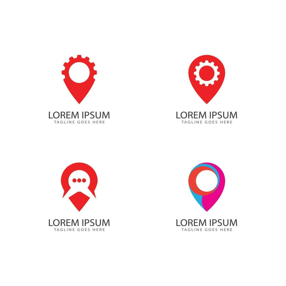 Location logo vector illustration business element and symbol