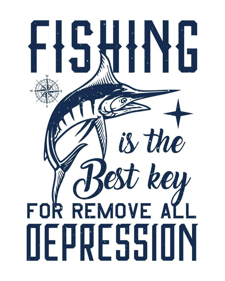 Fishing T-shirt Design vector