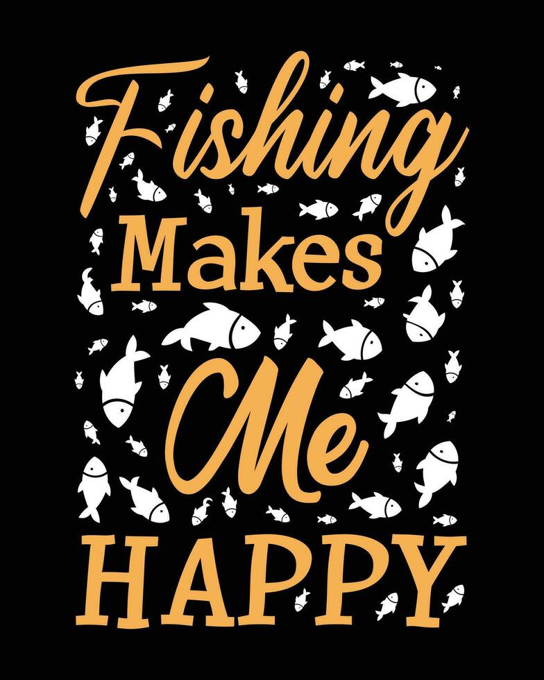 Fishing Typography T-shirt Design vector