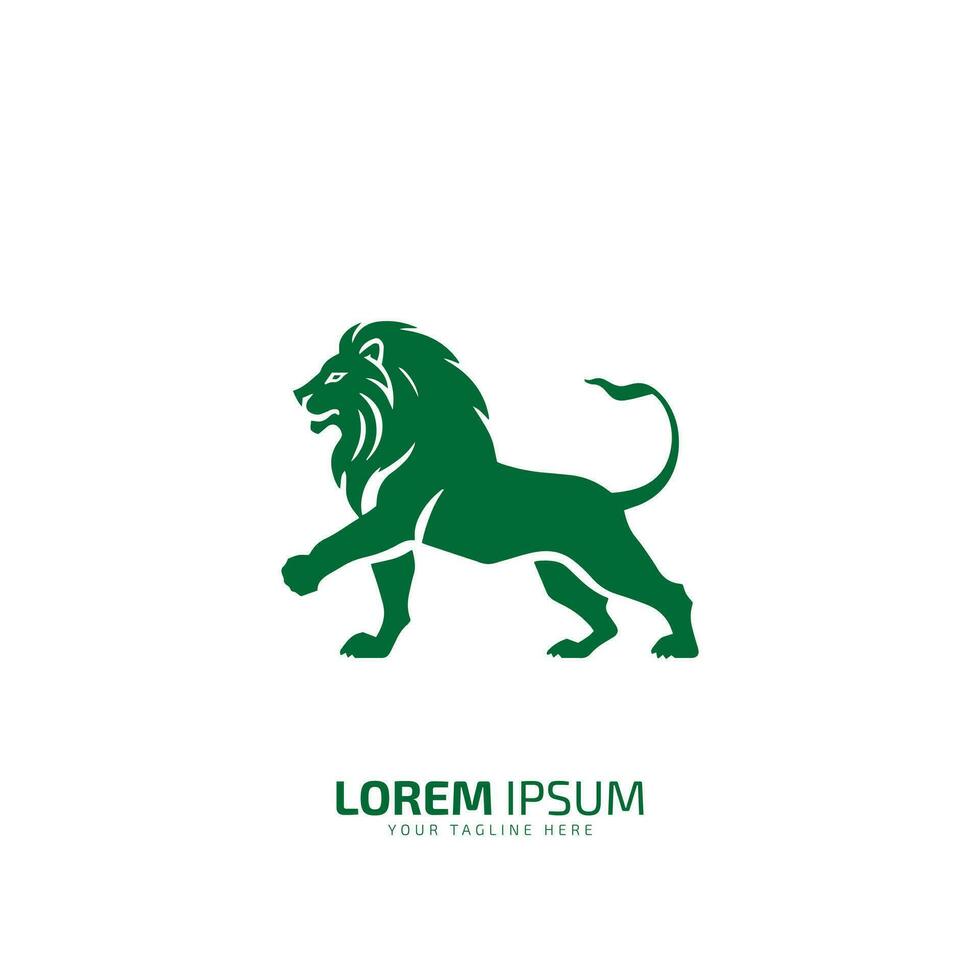 lion logo, lion silhouette, company logo design, strength and power symbol vector