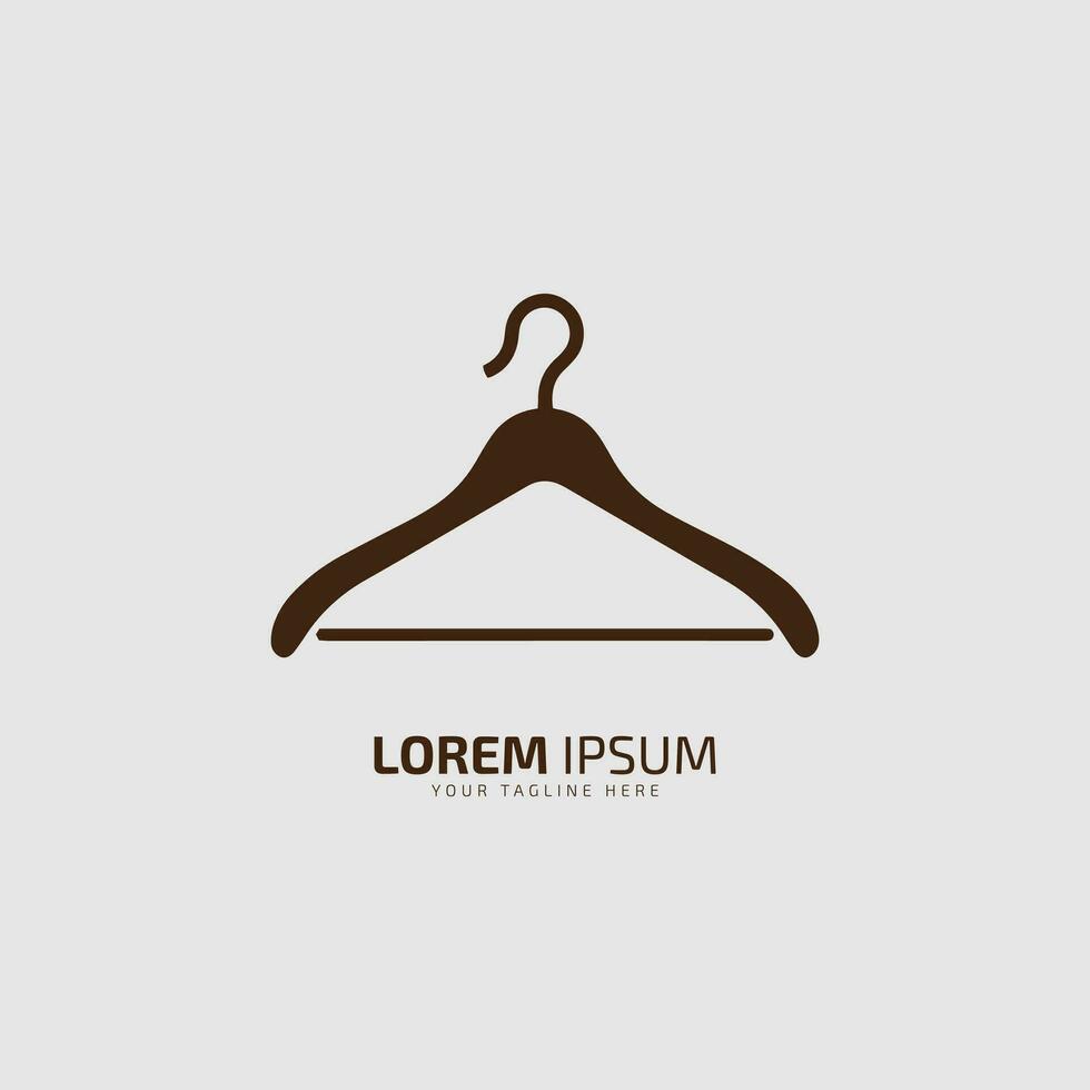 Fashion business logo template, branding design, hanger vector, hanger icon isolated on white background vector