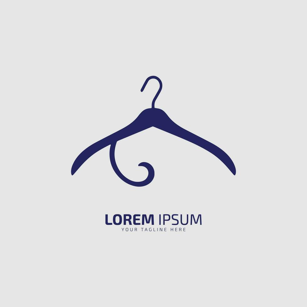 Fashion business logo template, branding design, hanger vector, hanger icon vector