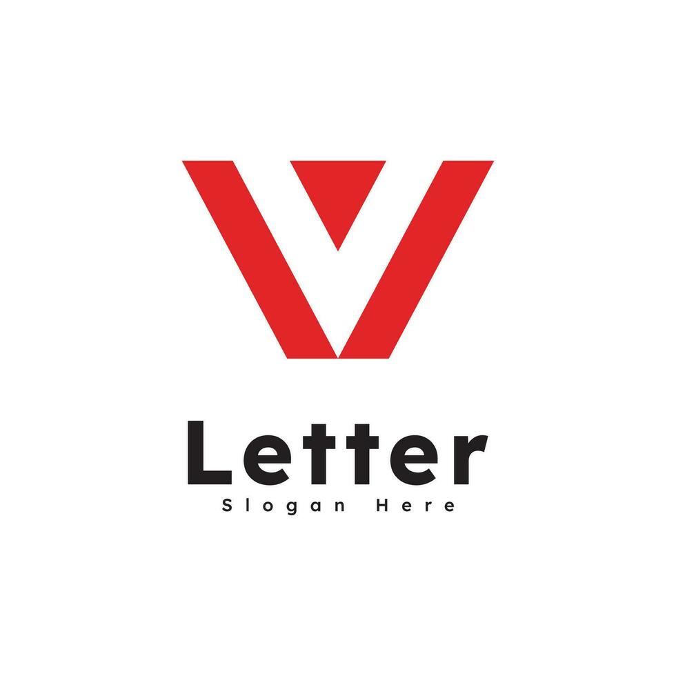 V carta logo icono de vector de plantilla de negocio