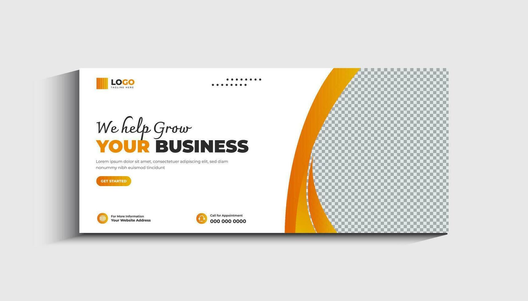 Creative corporate business digital agency for social media post cover banner template vector