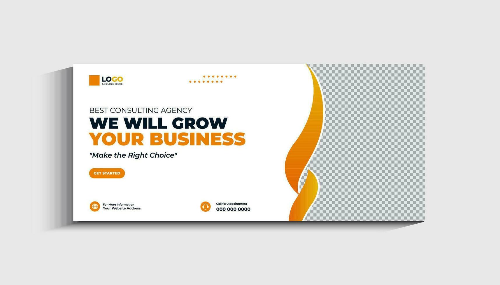 Creative corporate business digital agency for social media post cover banner template vector