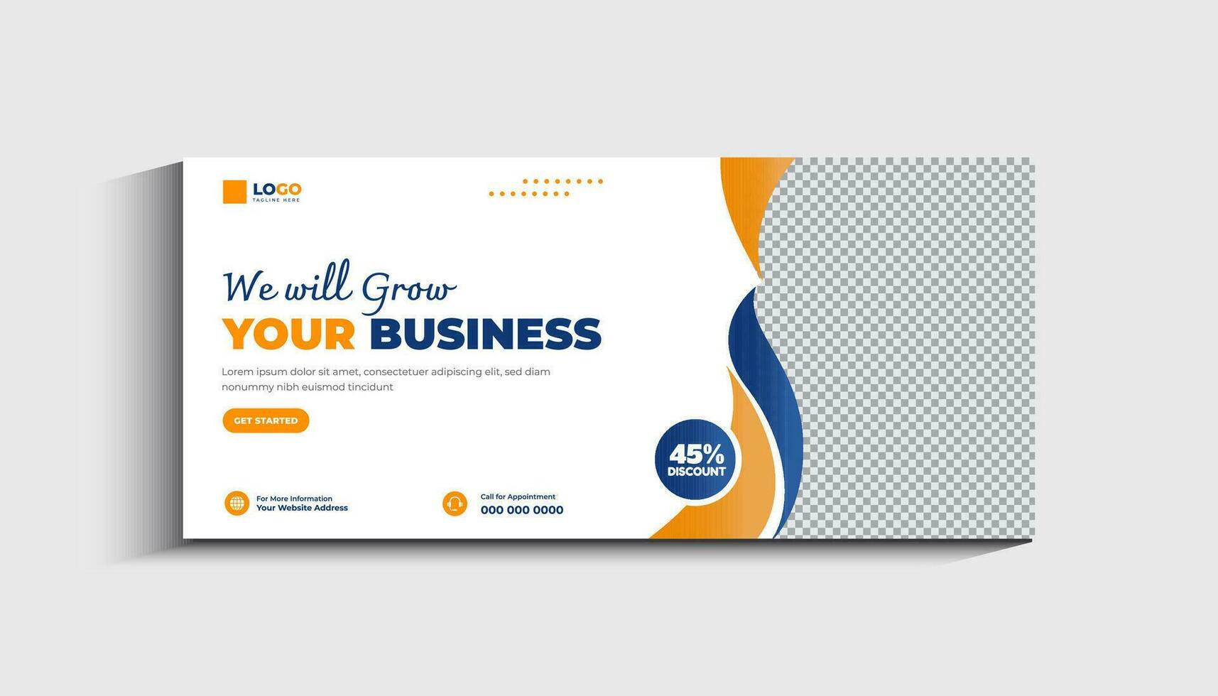 Creative corporate business digital agency for social media post cover banner template vector