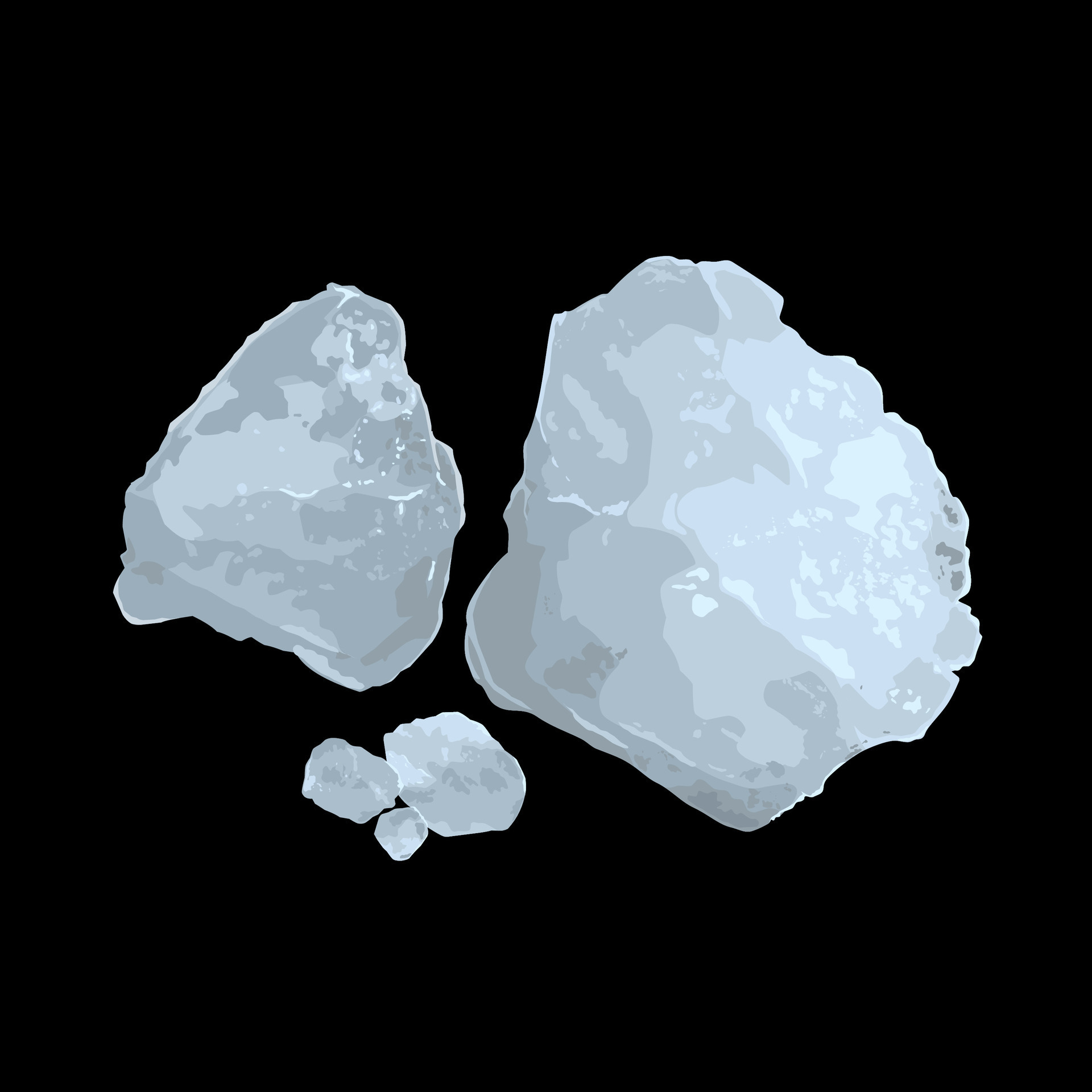 Vector illustration, Borax or Sodium borate, isolated on dark ...