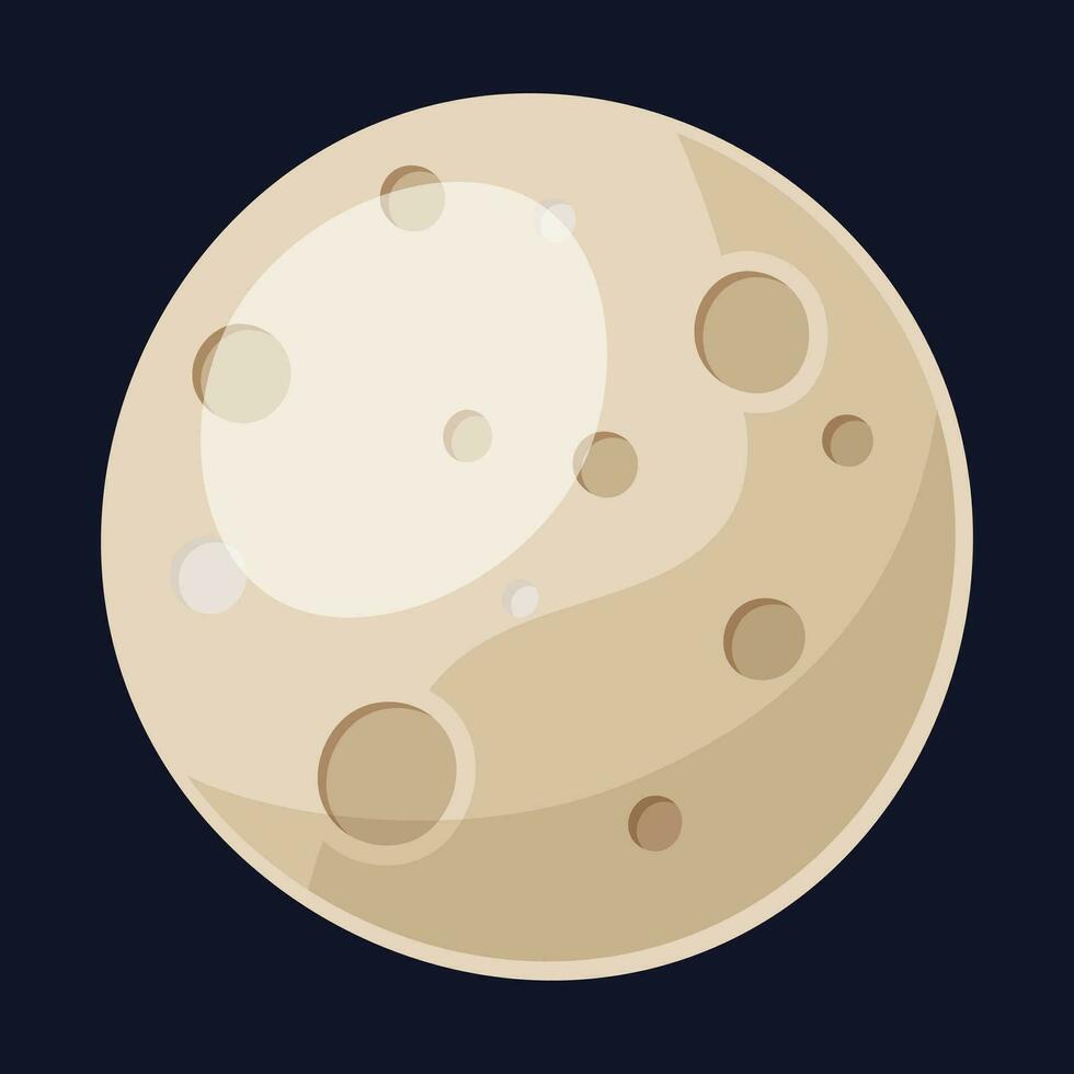 Volumetric moon, full moon. Night space Volumetric moon, full moon. Night space astronomy and nature moon icon. Cartoon icons of planet moon. Scientific astronomical satellite of the Earth in space vector