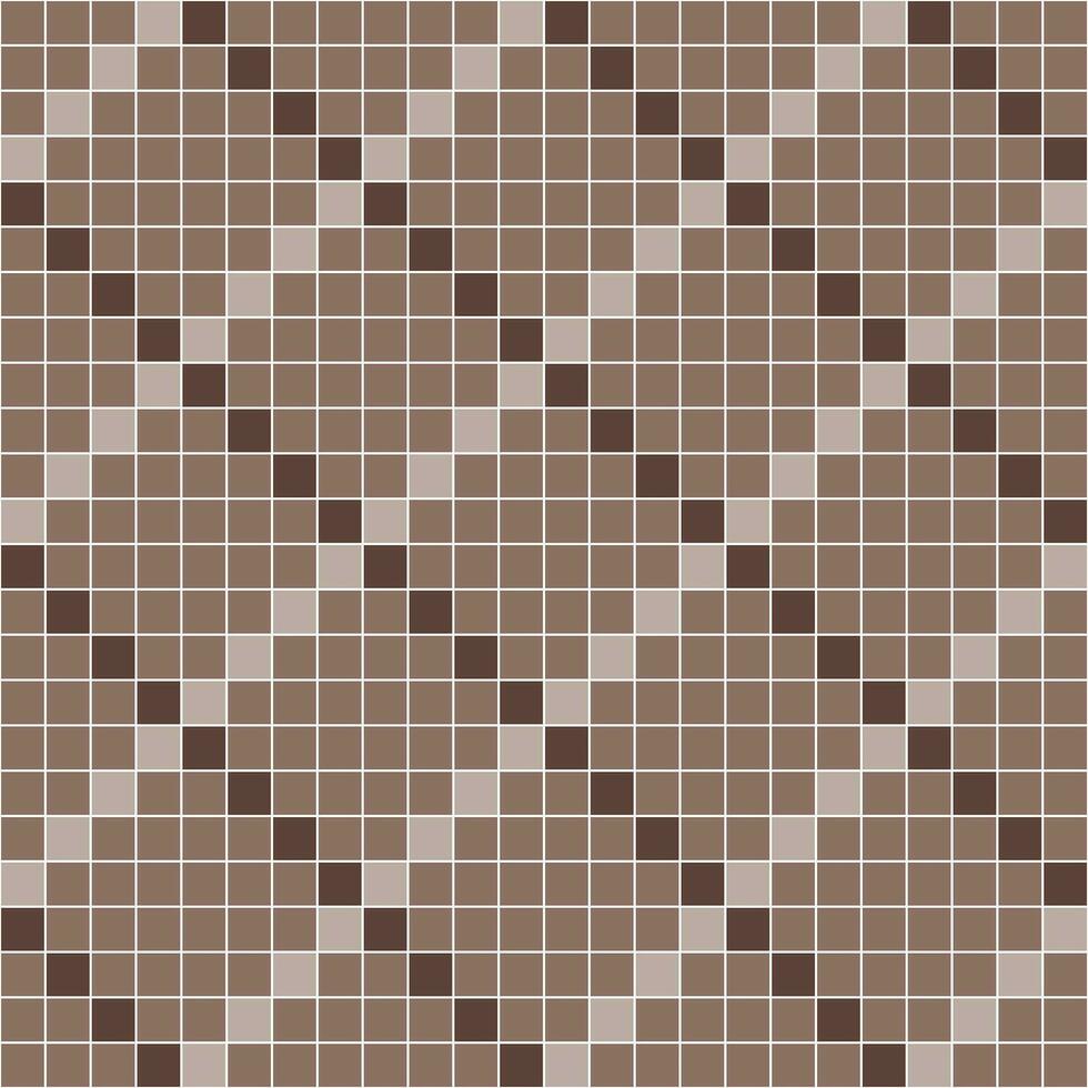 Brown tile background, Mosaic tile background, Tile background, Seamless pattern, Mosaic seamless pattern, Mosaic tiles texture or background. Bathroom wall tiles, swimming pool tiles. vector
