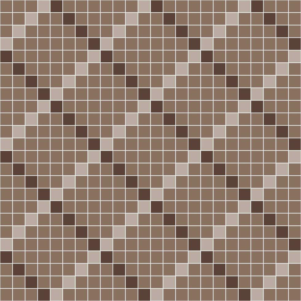 Brown tile background, Mosaic tile background, Tile background, Seamless pattern, Mosaic seamless pattern, Mosaic tiles texture or background. Bathroom wall tiles, swimming pool tiles. vector