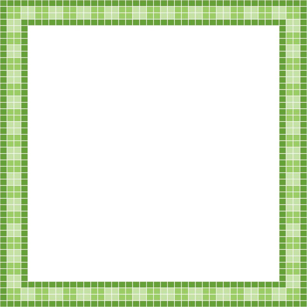 Light green tile frame, Mosaic tile frame or background, Tile background, Seamless pattern, Mosaic seamless pattern, Mosaic tiles texture or background. Bathroom wall tiles, swimming pool tiles. vector