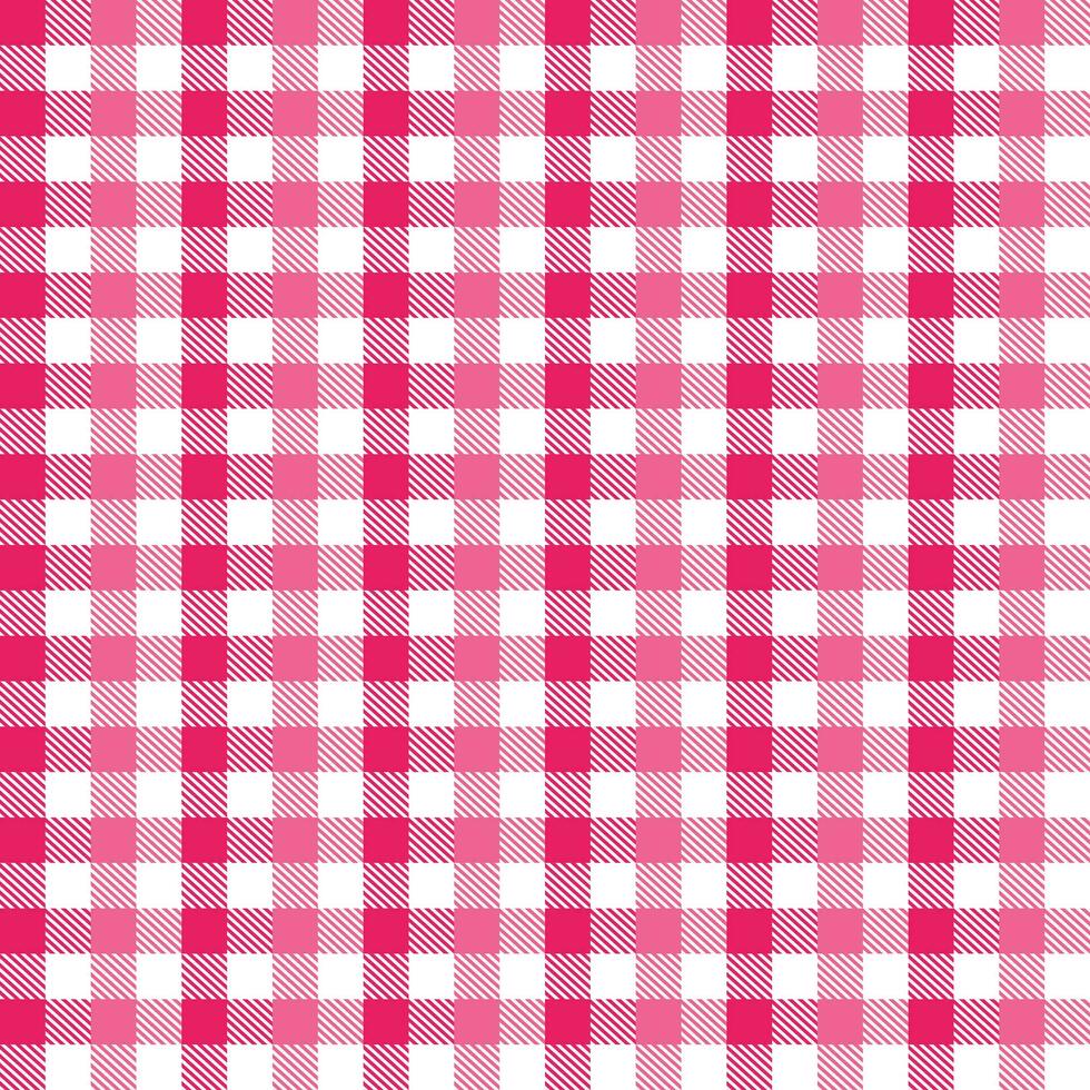 Pink plaid pattern with herringbone pattern inside background. plaid pattern background. plaid background. Seamless pattern. for backdrop, decoration, gift wrapping, gingham tablecloth, blanket vector