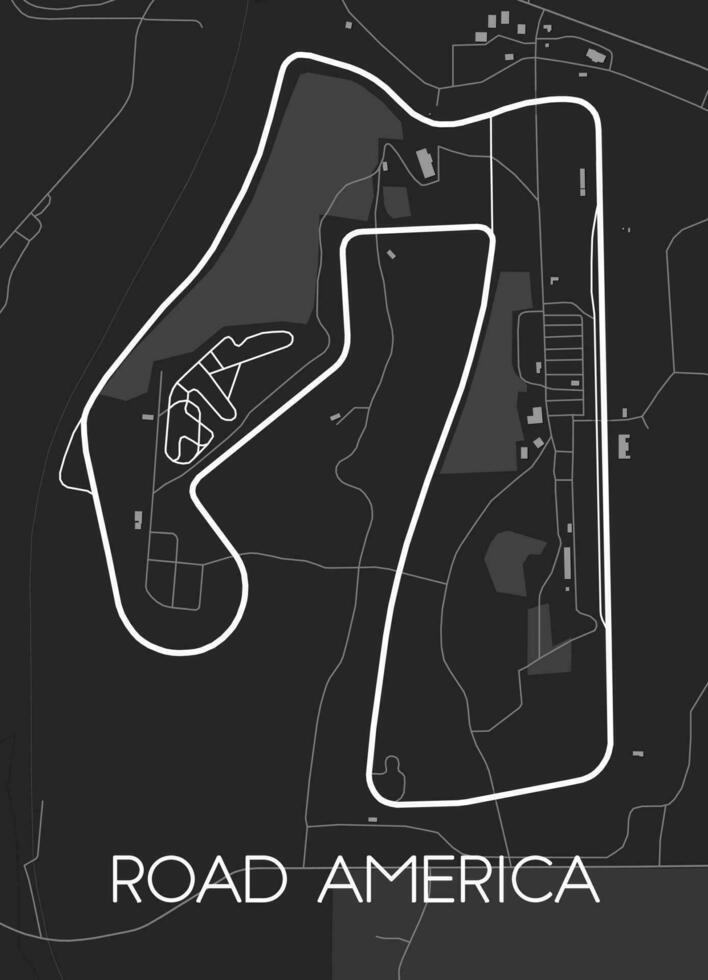 la carretera America pista mapa largo tiempo pista en 640 hectáreas de como un parque jardines vector