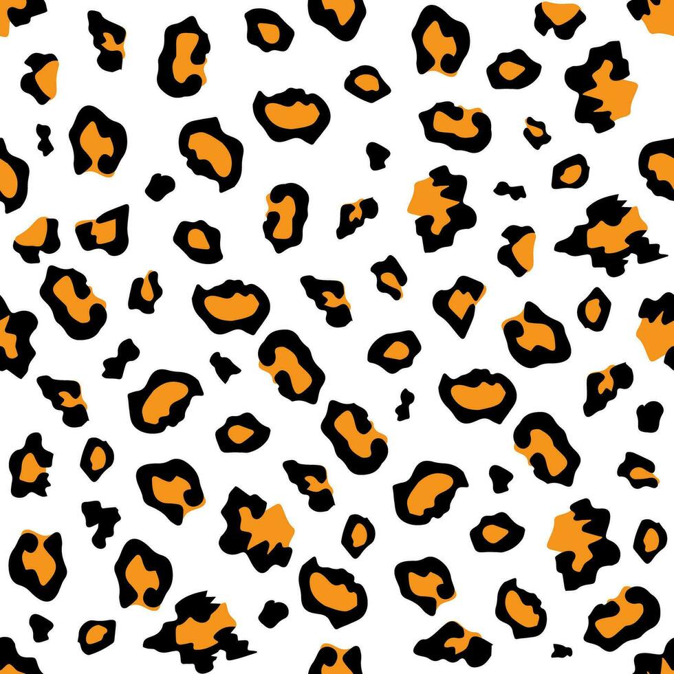 Leopard seamless vector pattern. Seamless wallpaper, fashion textile background.