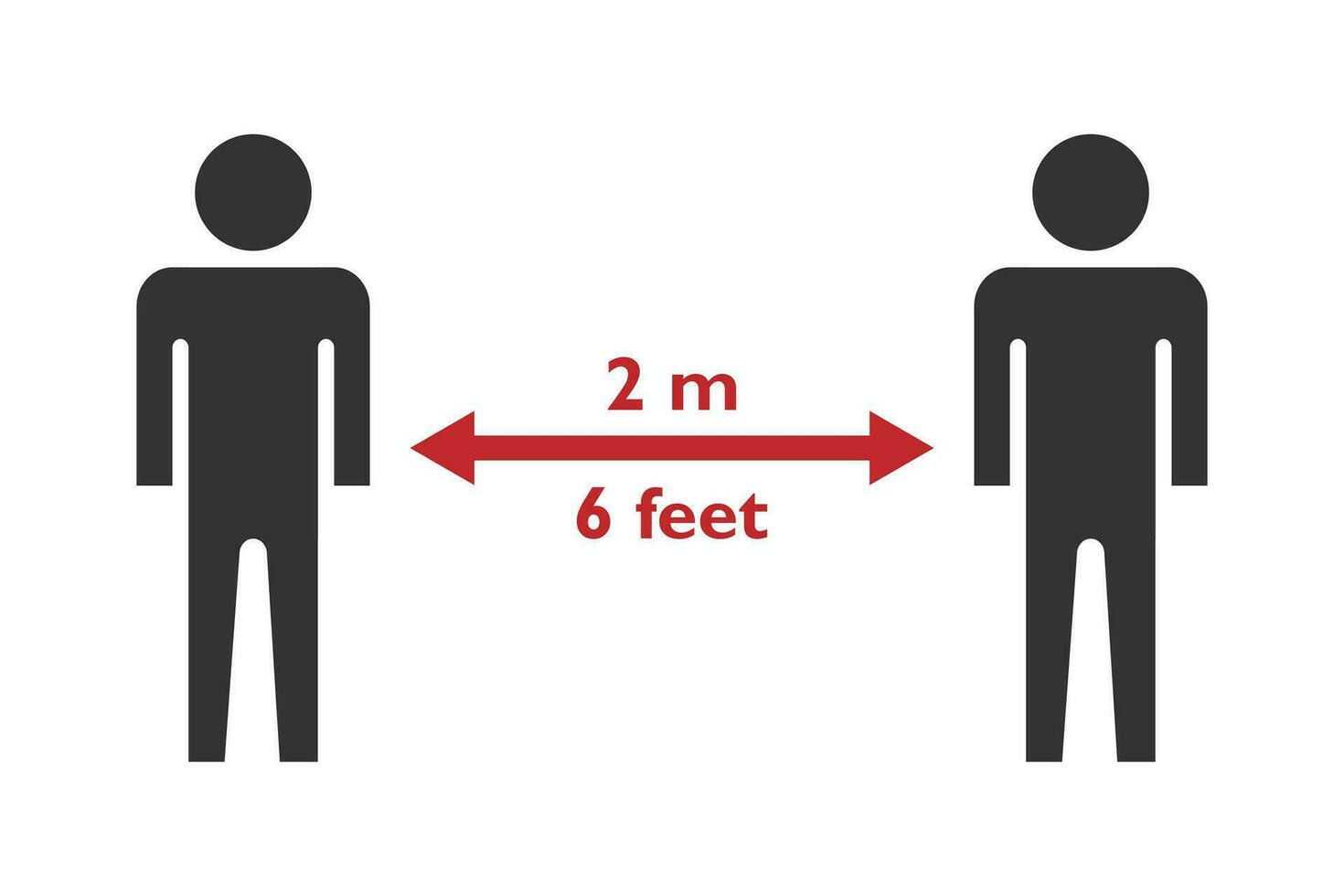 Social Distancing Icon. Isolated vector illustration.