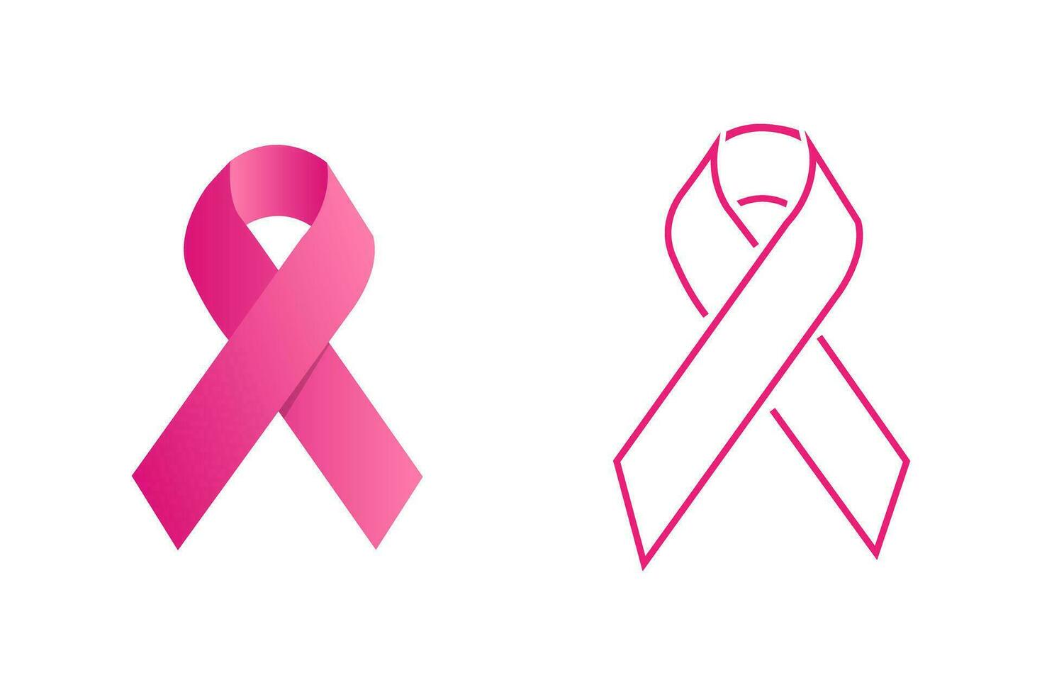 pecho cáncer conciencia rosado cinta. vector ilustración aislado en un blanco antecedentes.
