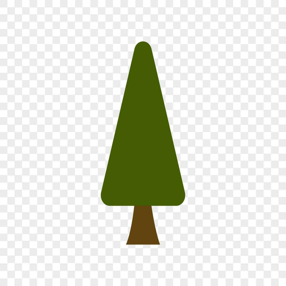 Christmas tree illustration. Simple tree icon. Forest and garden symbol. Vector
