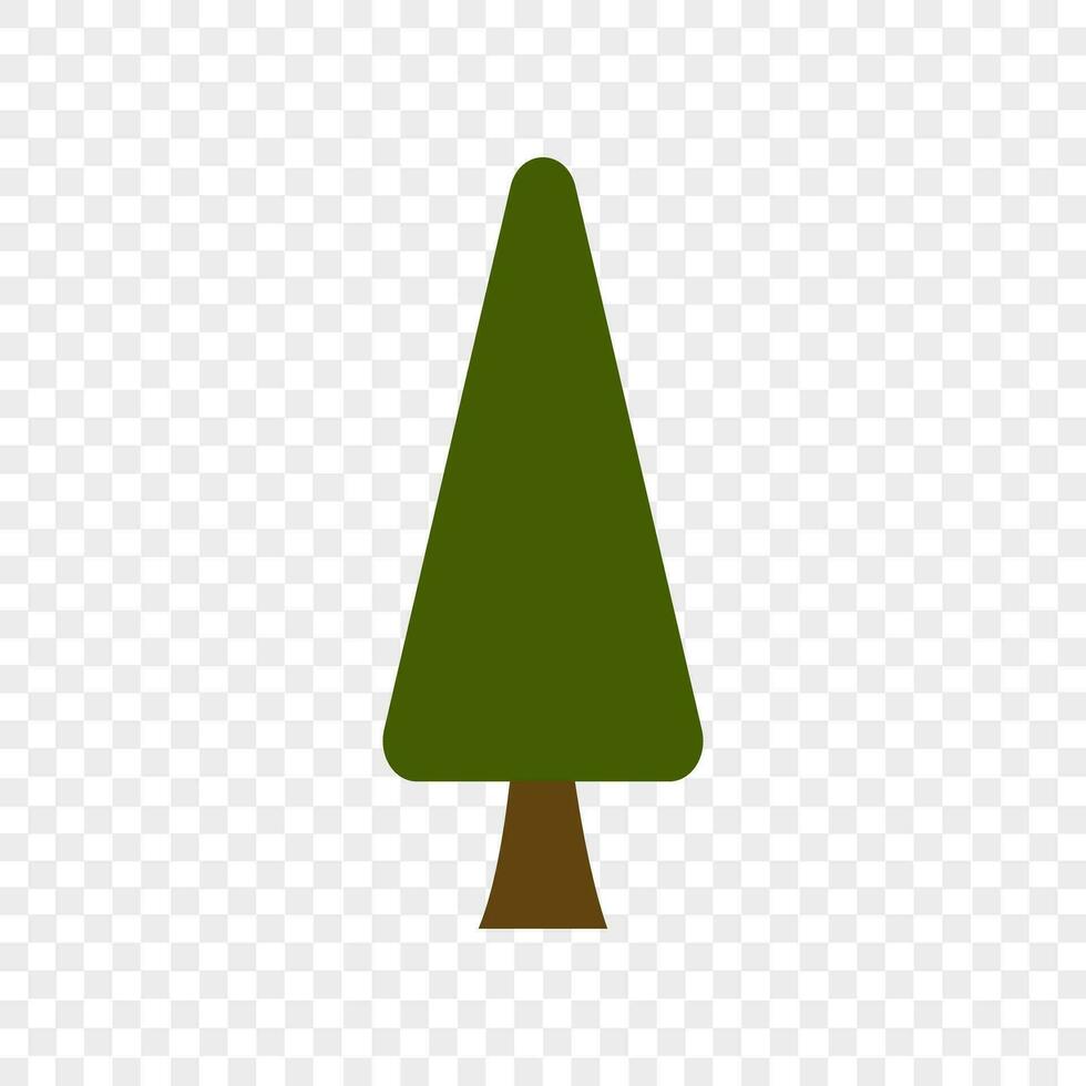 Christmas tree illustration. Simple tree icon. Forest and garden symbol. Vector