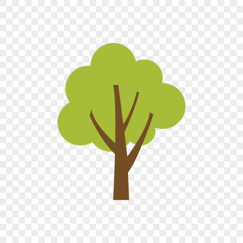 sencillo árbol icono. bosque y jardín símbolo. vector ilustración
