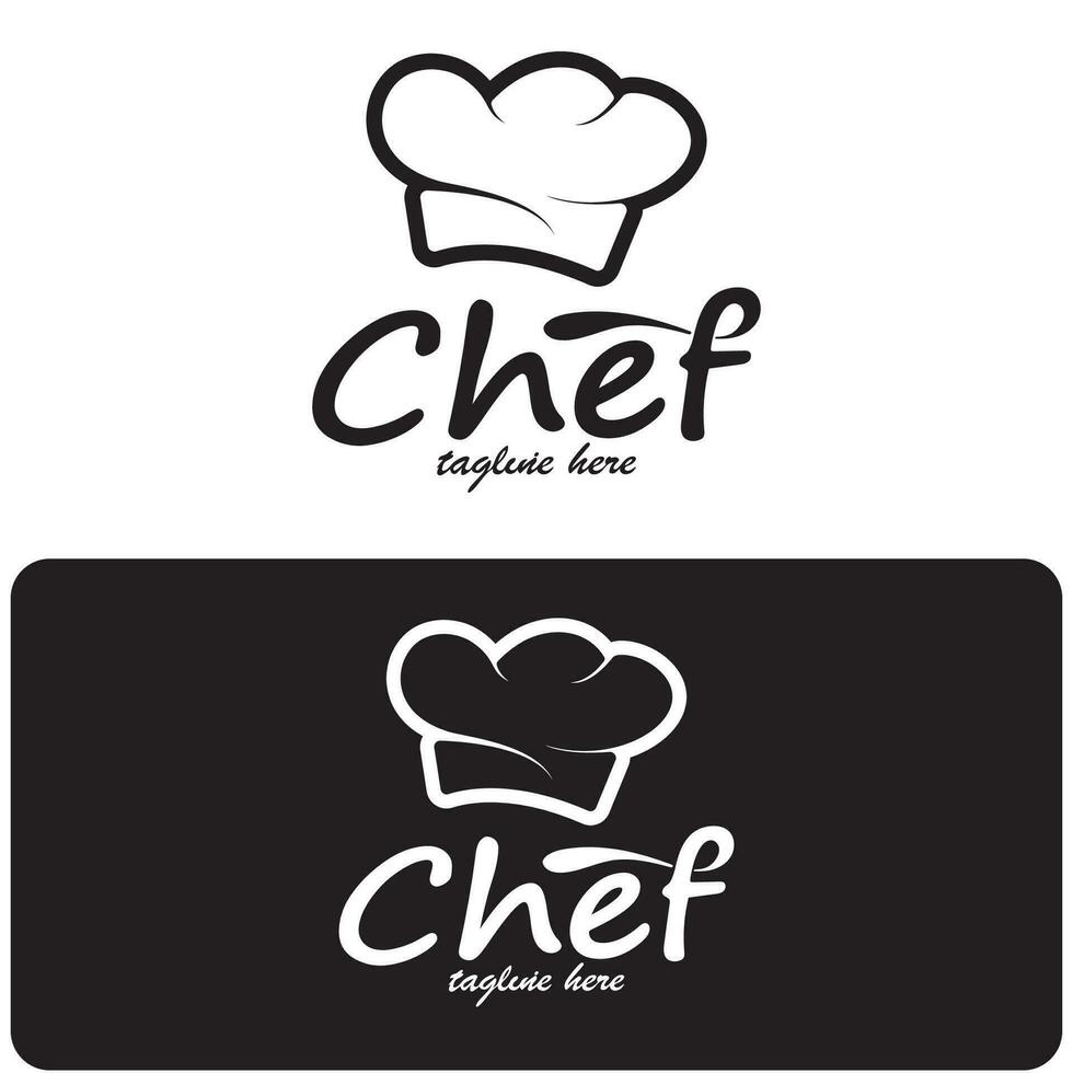 professional logo chef or kitchen chef hat.for business,home cook,and restaurant chef.bakery,vector vector