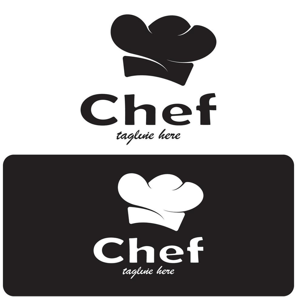 professional logo chef or kitchen chef hat.for business,home cook,and restaurant chef.bakery,vector vector