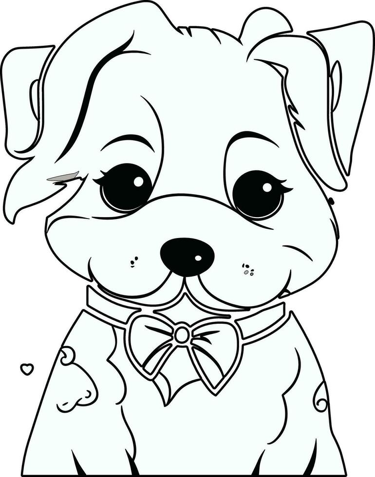 dog coloring pages vector