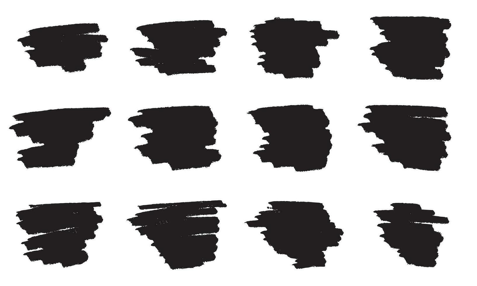 Set of spots in black color. Vector illustration