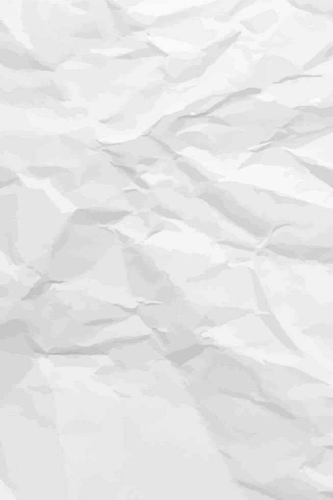 White clean crumpled paper vector