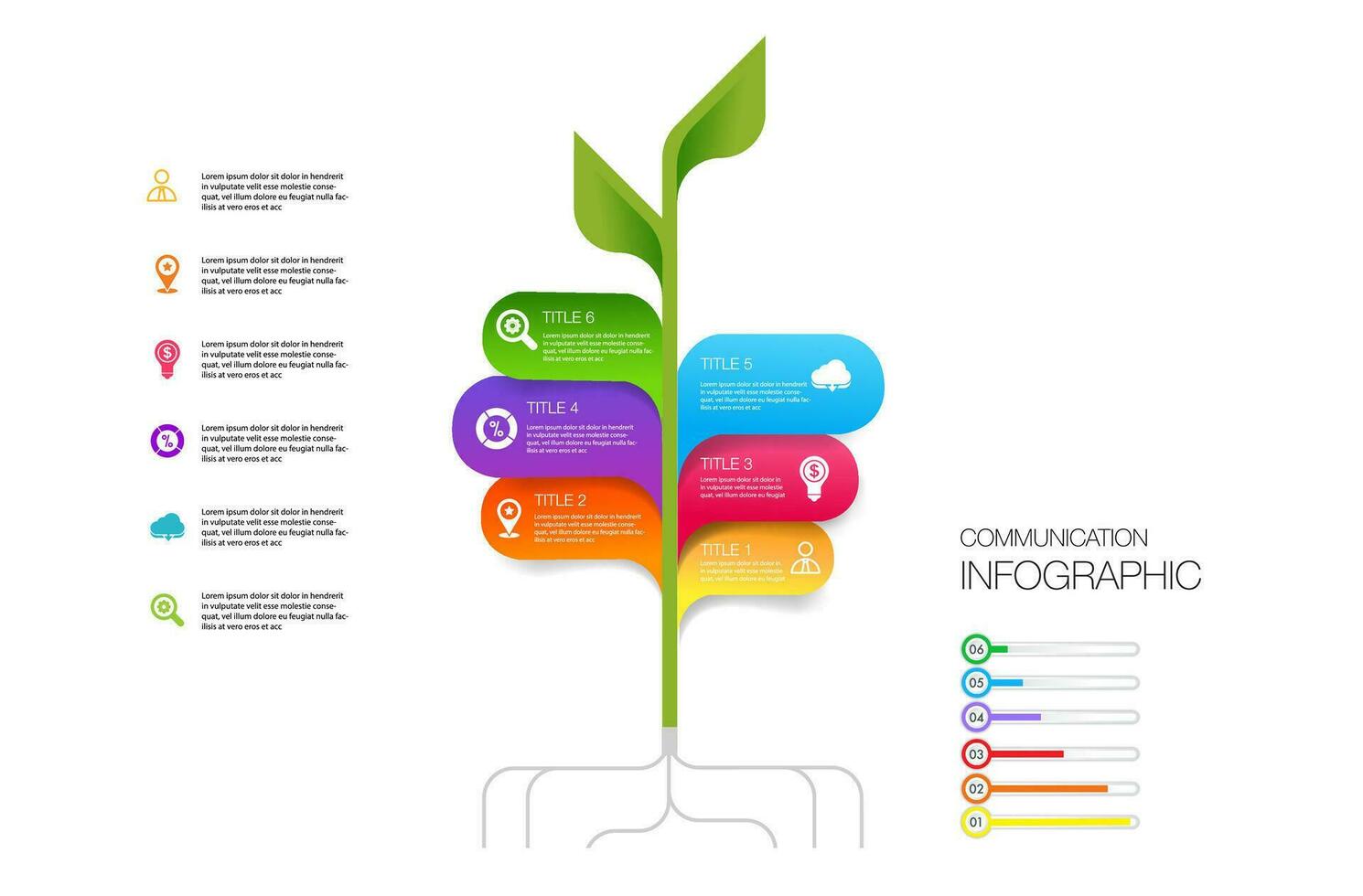 Infographic business tree chart to present data, progress, direction, growth, idea vector