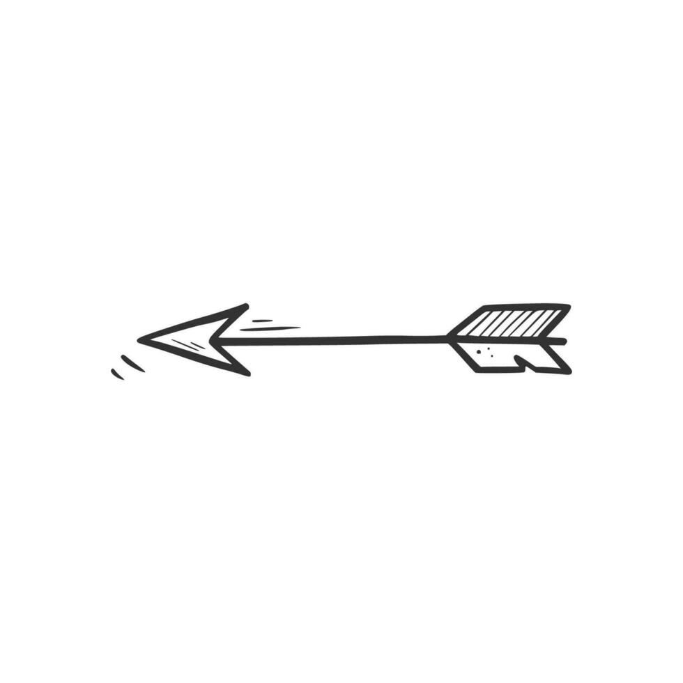 Hand drawn bow arrow element. vector