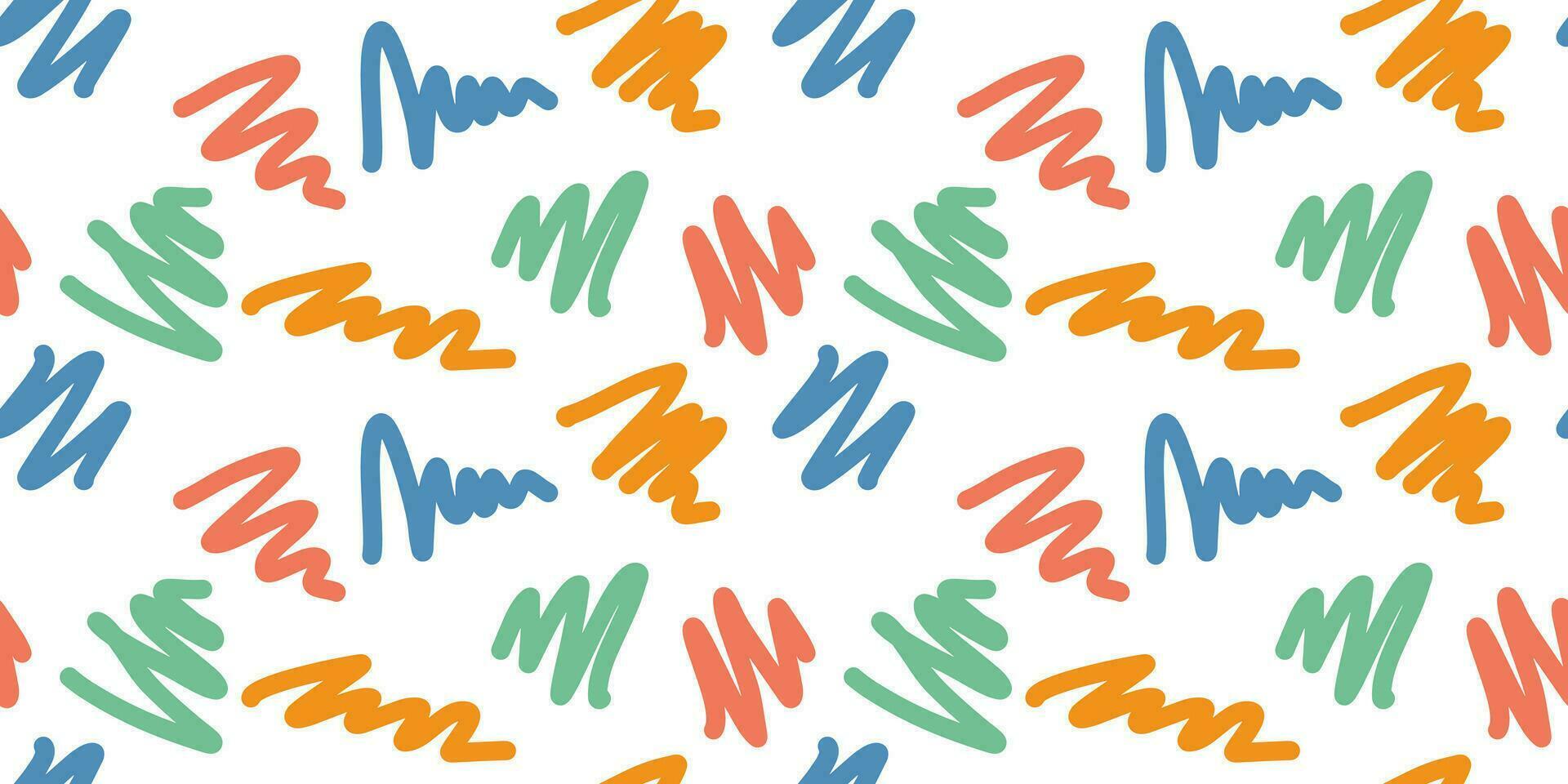 Colorful lines doodle Seamless pattern background. Creative minimalist modern line art background. Abstract Contemporary modern trendy. vector illustrations