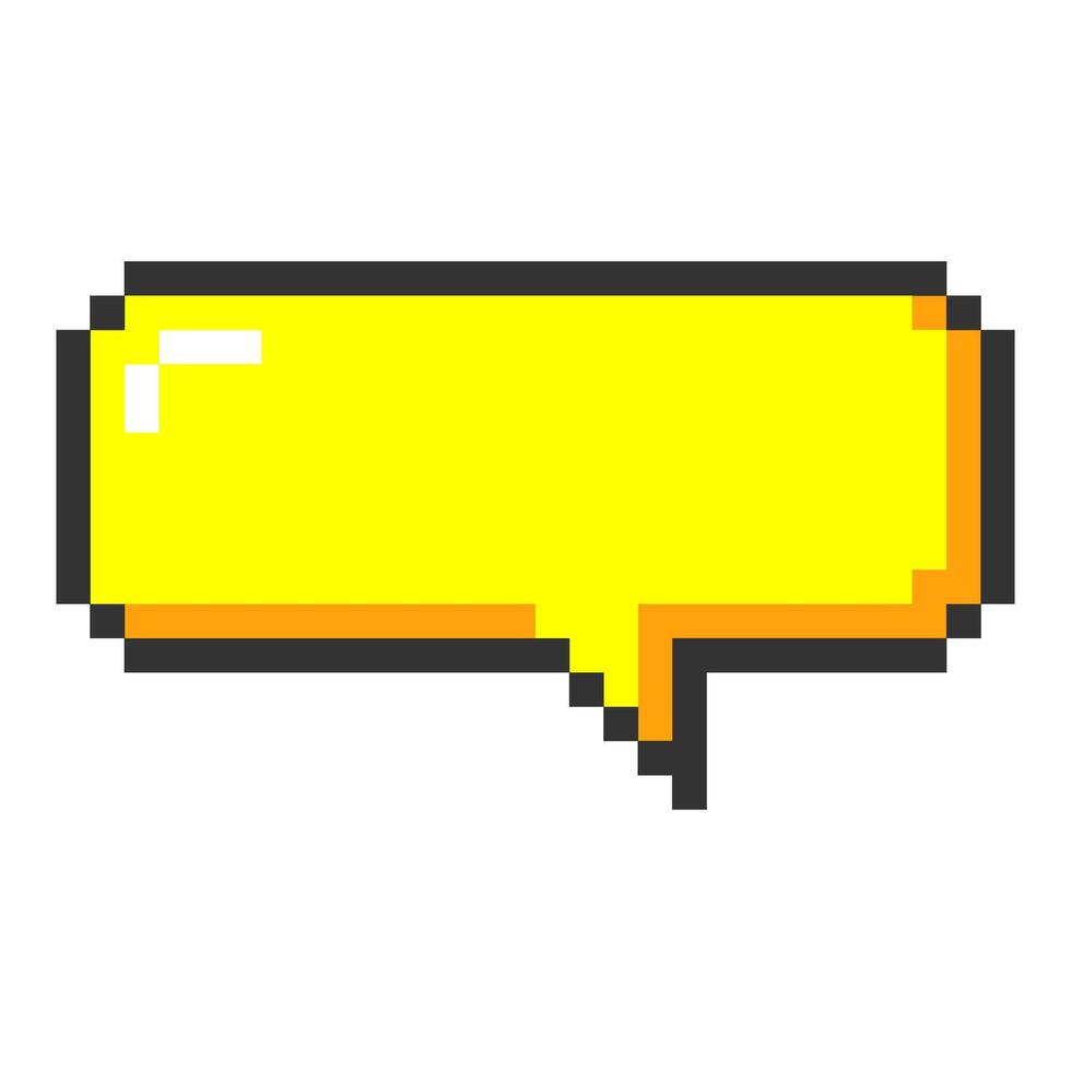 Pixel art chatt bubble speech bubble text box chatt box dialog box image vector