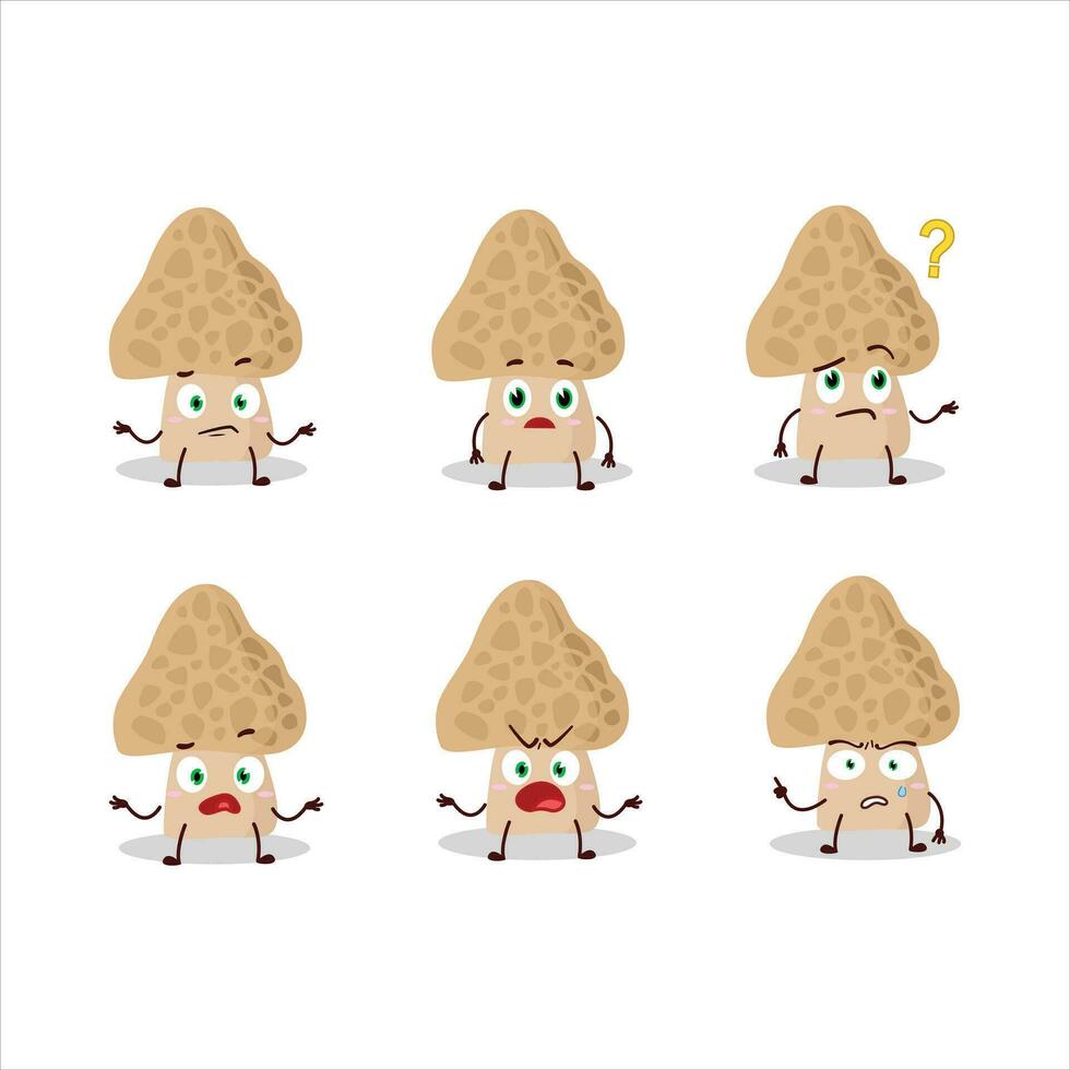 Cartoon character of morel with what expression 28269666 Vector Art at