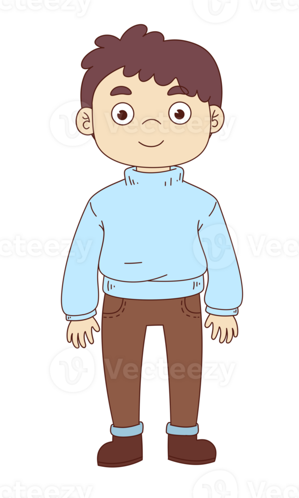 Cute Cartoon Boy Illustration Drawing png