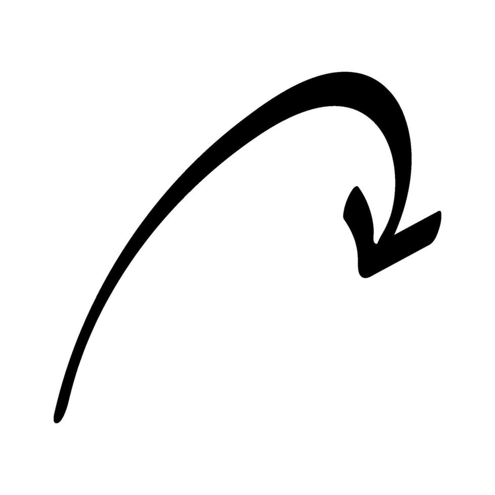 Hand Drawn Arrow Vector Icon Image
