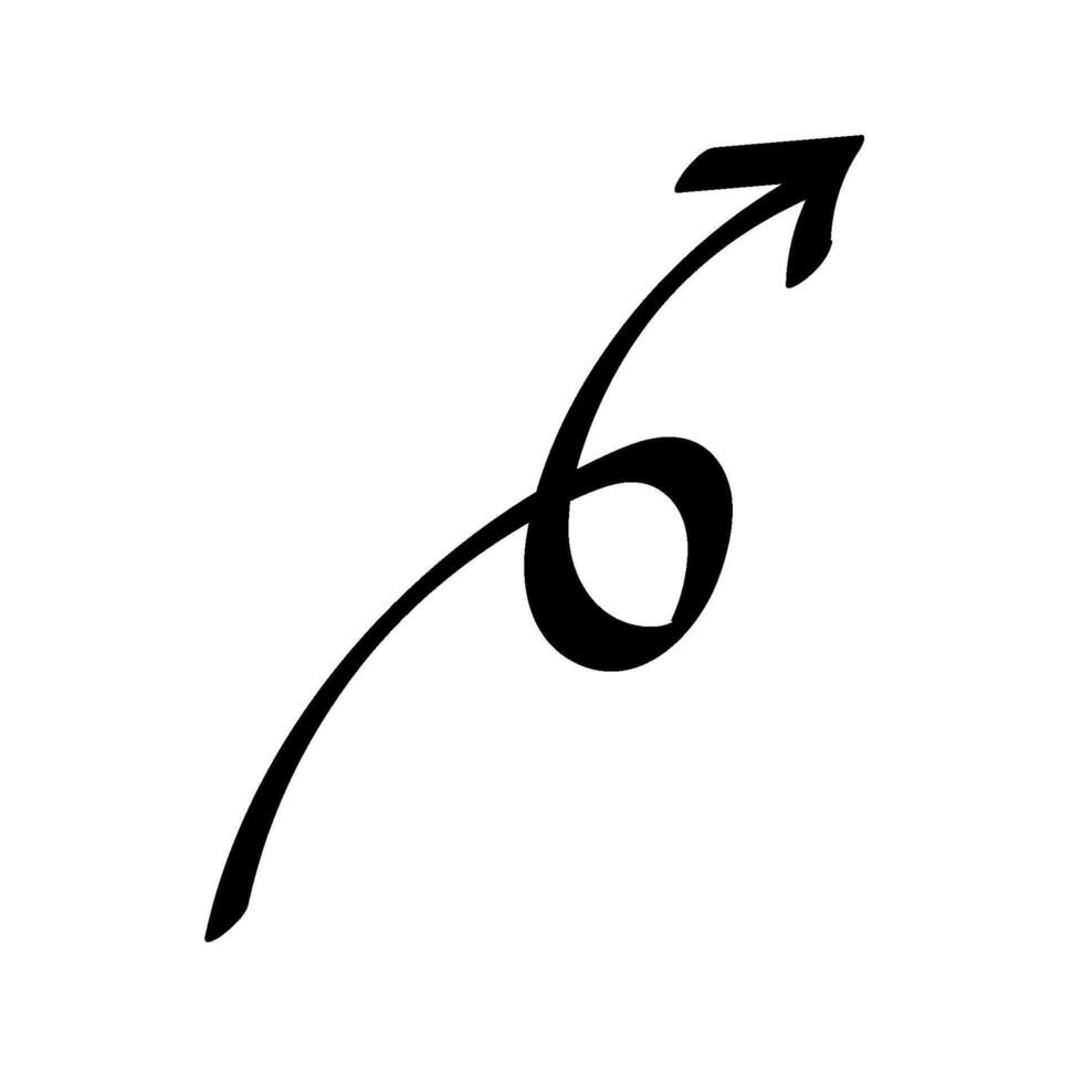 Hand Drawn Arrow Vector Icon Image