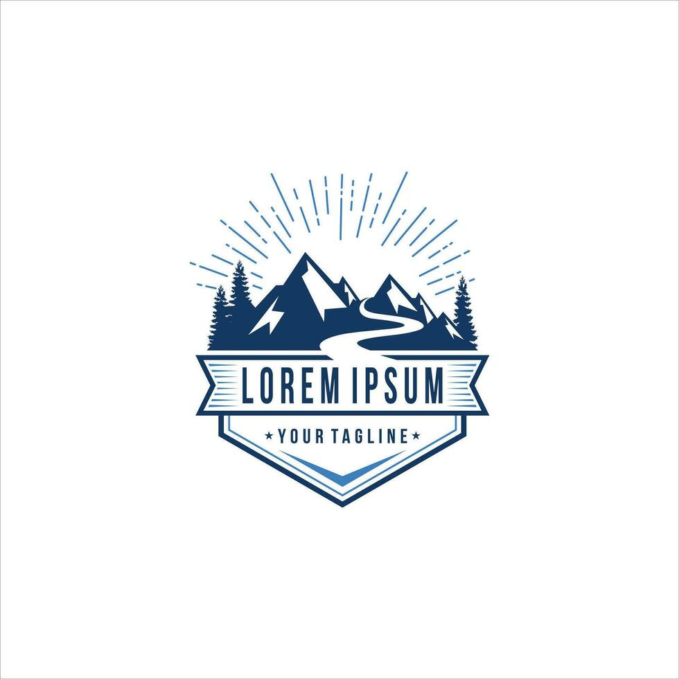 Adventure logo. Mountain logo on white background. mountain icon for adventure logos vector