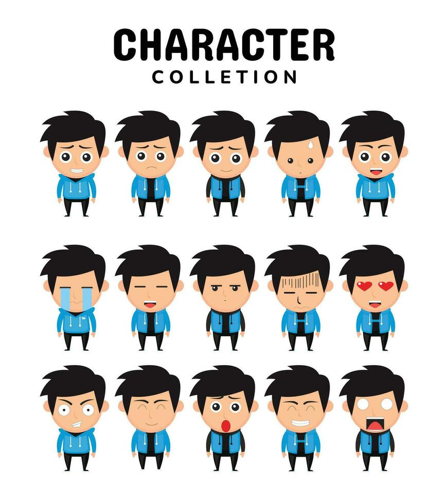 cute character vector illustration collection