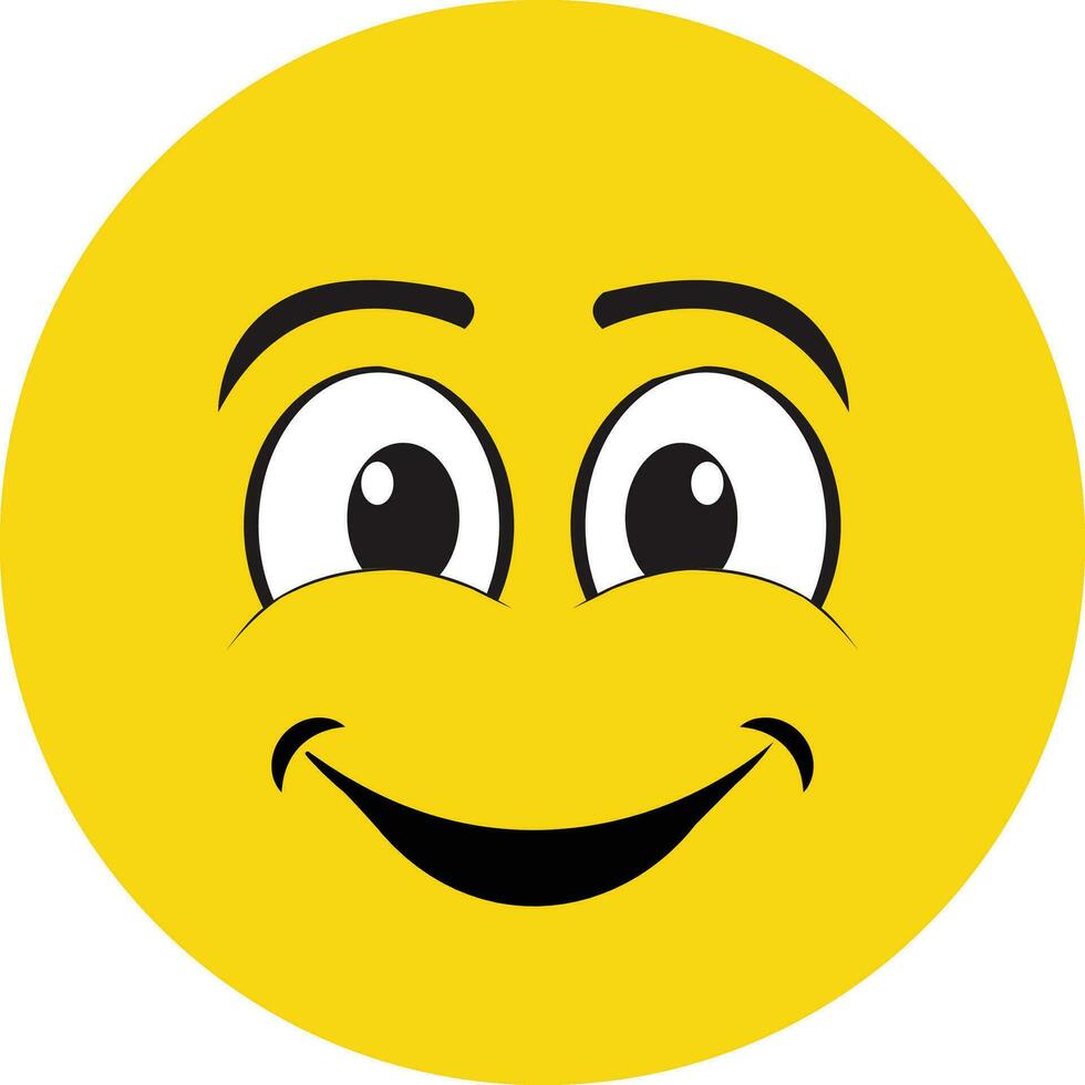 Yellow smiling emoji vector